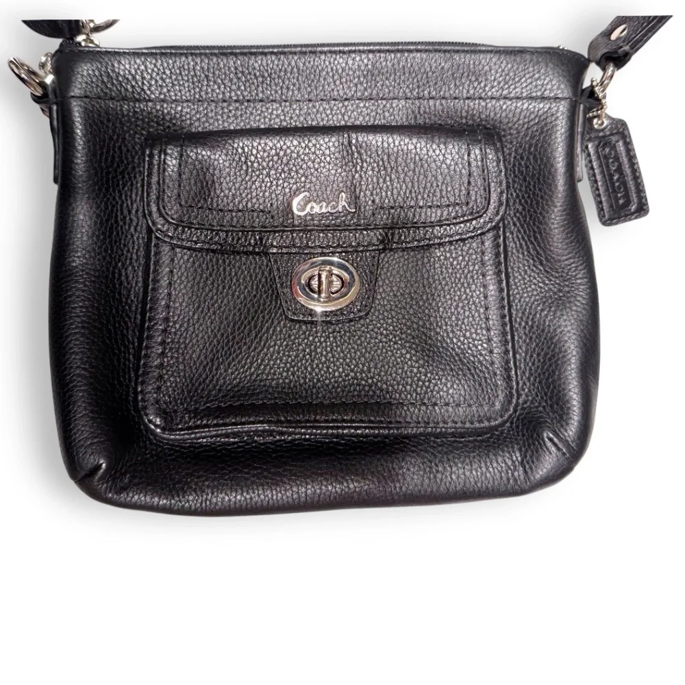 Coach Black Pebbled Leather Crossbody Bag